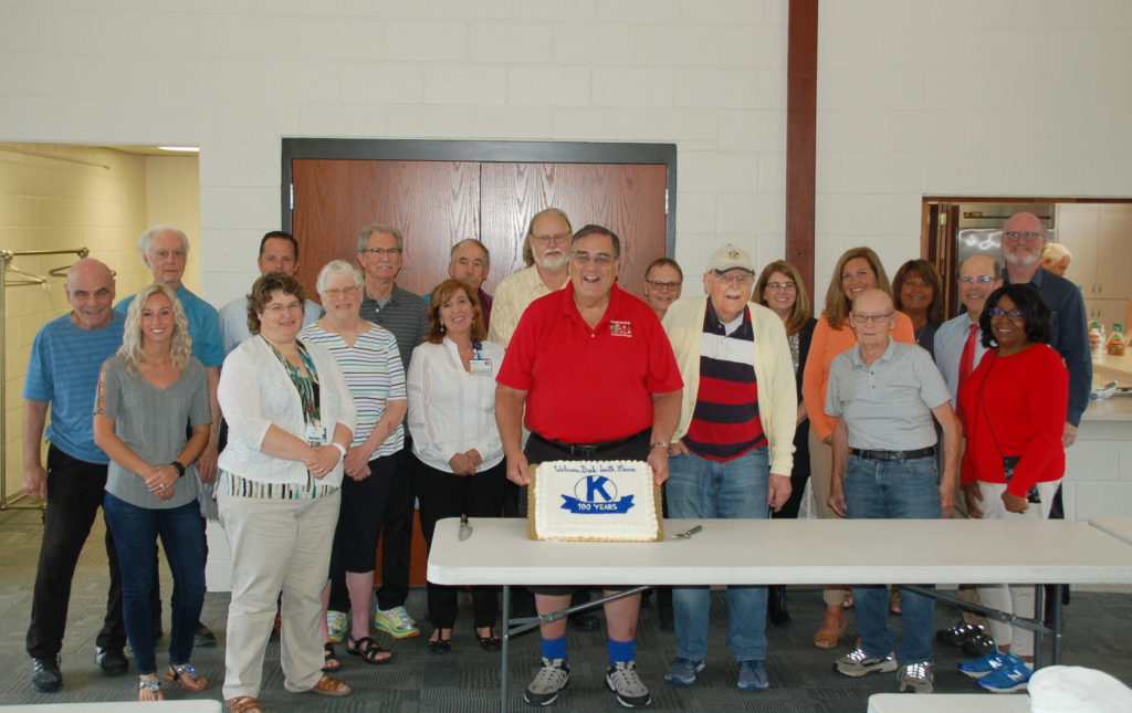 South Haven Kiwanis Club with cake